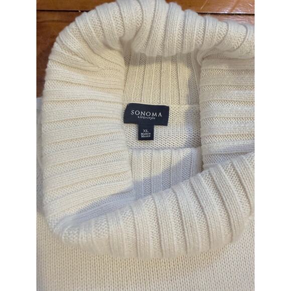 Sonoma Womens White XL Sweater with Cowl Neck - Picture 4 of 7
